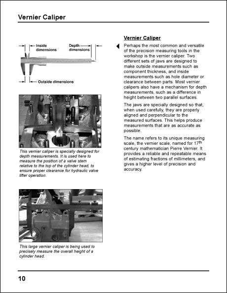 Audi Metrics for Mechanics Metrics, Tools and Measuring Technical Service Training Self-Study Program Vernier Caliper