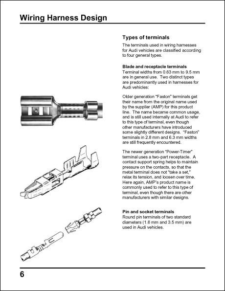 Audi Wiring Harness Inspection & Repair Technical Service Training Self-Study Program Wiring Harness Design