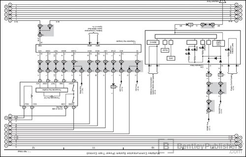 Detailed wiring schematics.
Excerpted illustration from Toyota Prius
Repair and Maintenance Manual: 2004-2008 Chapter 13, Electrical Wiring Diagrams
(BentleyPublishers.com watermark not printed on actual product.)