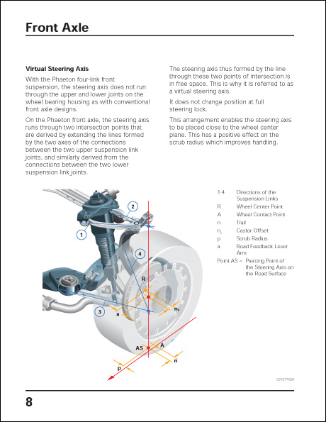 Volkswagen Phaeton Chassis Design and Function Technical Service Training Self-Study Program Front Axle